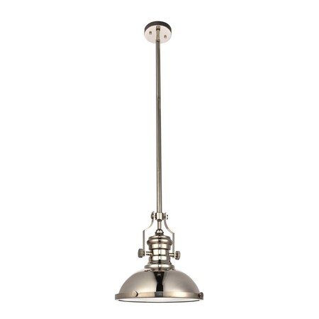Elegant Lighting Eamon Collection Pendant D13 H13.3 Lt:1 Polished Nickel Finish LD5001D13PN